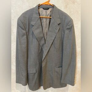 H. Oritsky herringbone Men's Classic Gray Blazer Union crafted size 50 long